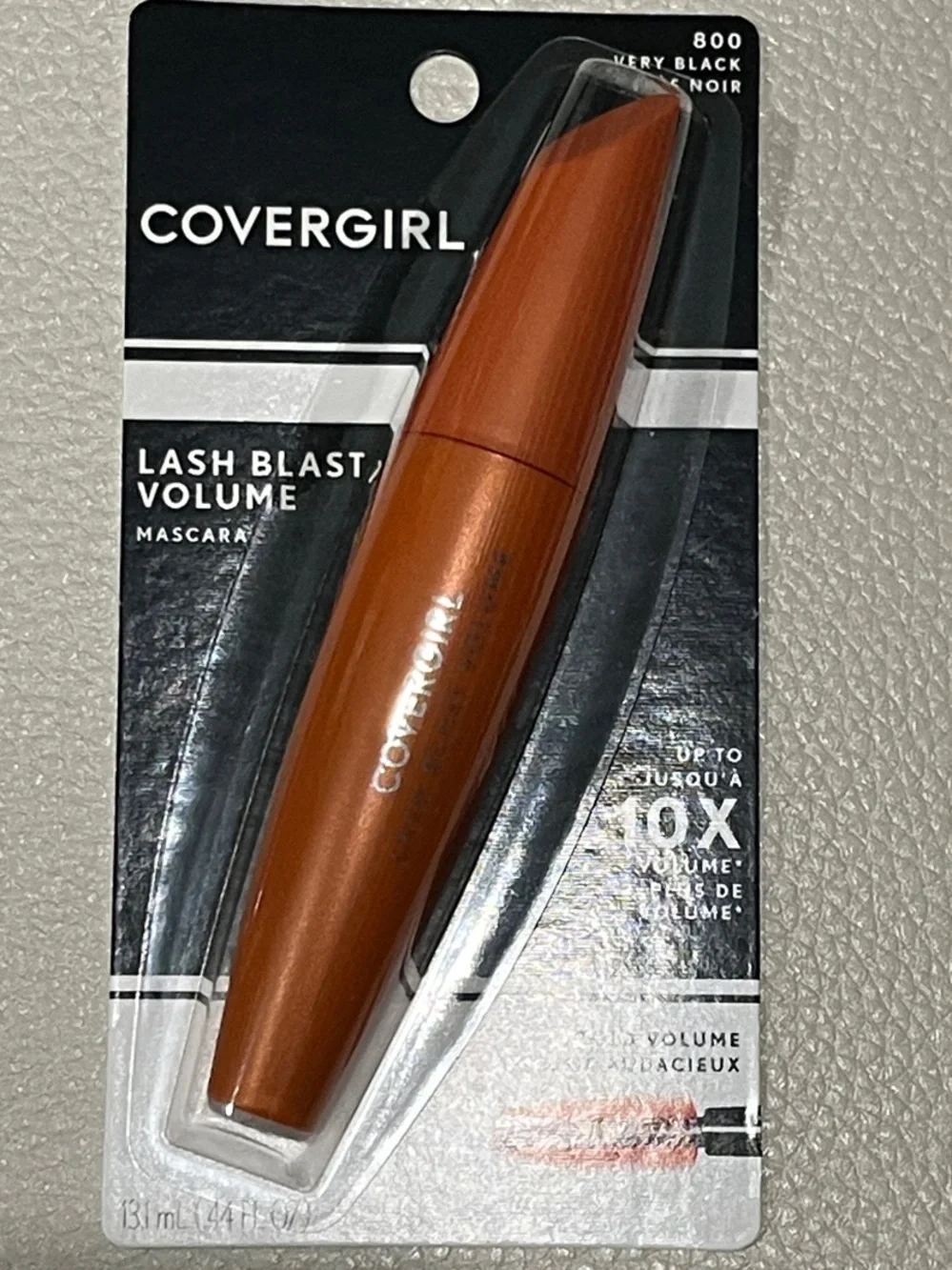 COVERGIRL Very Black Mascara and Powder Brush Set — Orange Mascara, Silver Brush